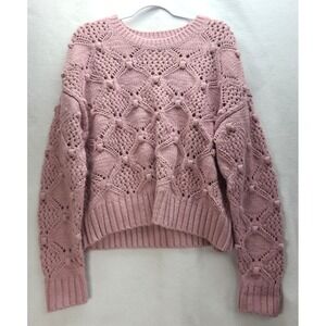 Lucky Brand Chunky Cable Knit Sweater Large Soft and Warm‎